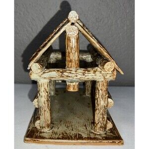 2002 CHIANG MAI Meng Rai Kilns Figure Art Pottery “Native Hut” Asia Art